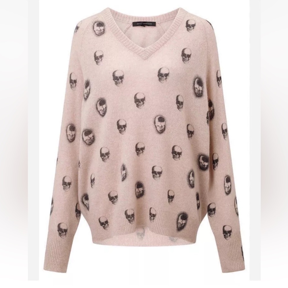 Skull Cashme Riley 100% Cashmere Jumper Sweater Dusty Pink Women’s Sz XS